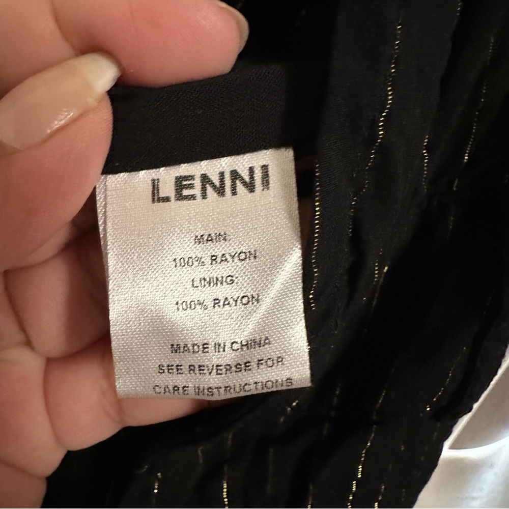 Lenni the Label Black Jumpsuit Gold Stripes‎ Sz Medium - Picture 9 of 12